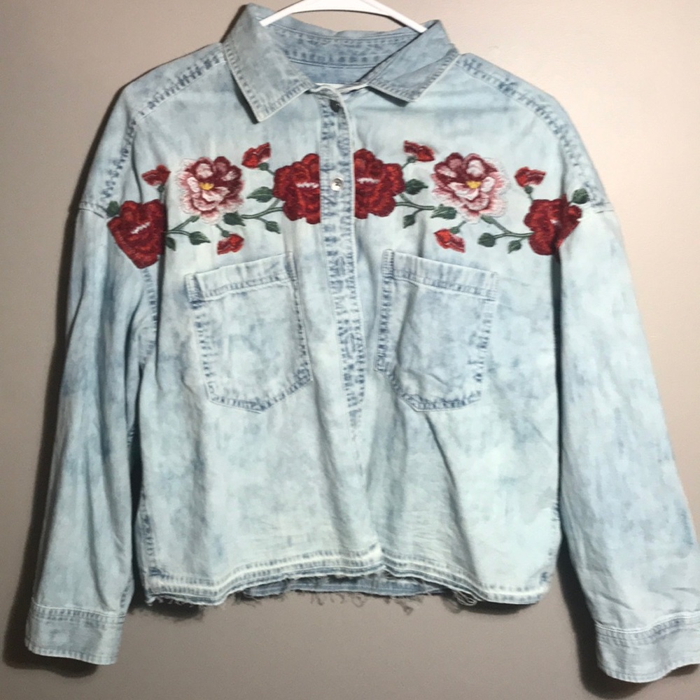 🌹Acid Washed Denim Shirt 🌹